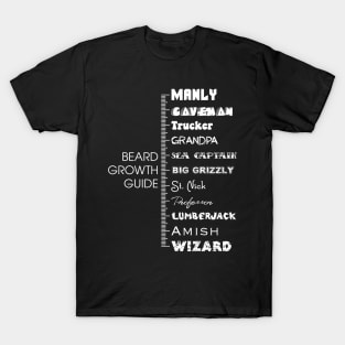 Special Christmas Beard Growth Chart T-Shirt